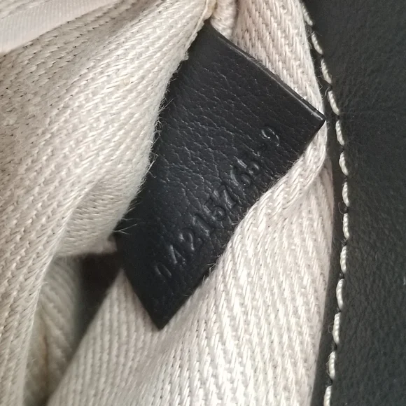 Chloe Edith Leather Crossbody Bag Black White Stitch - Picture 9 of 10